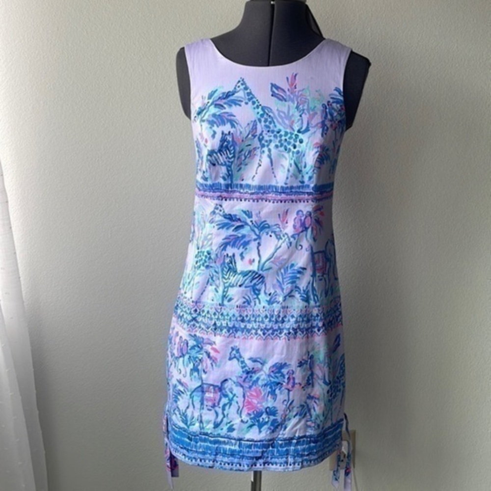 Lilly Pulitzer dress sundress light lilac size 2 animal themed